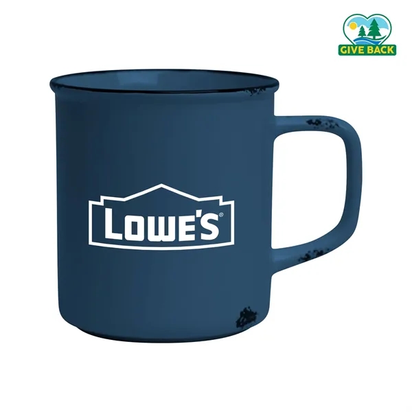 Denim color option for Distressed Stoneware 17oz Camp Mug