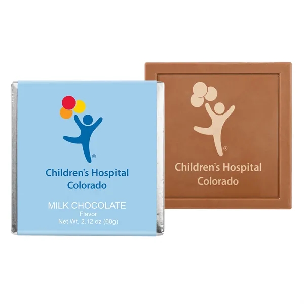 White color option for Etched Milk Chocolate Bar With Full Color Band