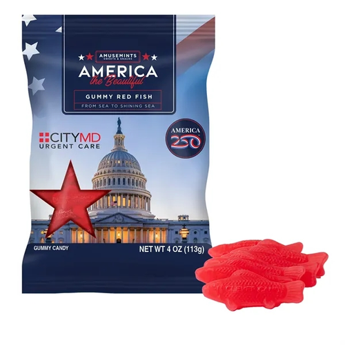 Main photo of America 250  4oz. Digibag  Gummy Red Fish