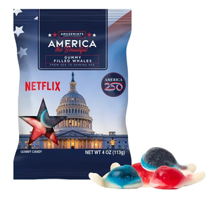 Photo of America 250  4oz. Digibag Gummy Filled Whales