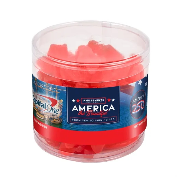 Clear color option for America 250  Round Acetate  Gummy Red Fish