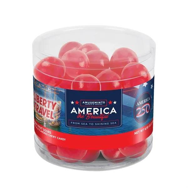 Clear color option for America 250  Round Acetate Cherry Fruit Sours