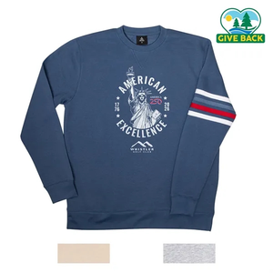 Photo of America 250   Ace Striped Ringer Crew Fleece
