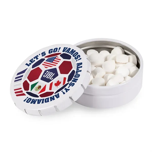 Main photo of Soccer Theme Snap It Tin Micro Mints®
