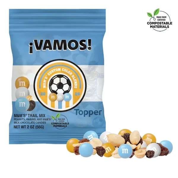 Blue color option for Soccer M&M's Trail Mix, 2oz Eco Digibag, Full Color, Color C
