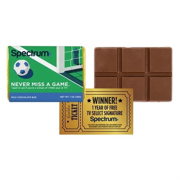 Gold Foil color option for Soccer 1 Oz Custom Wrapper Bars
