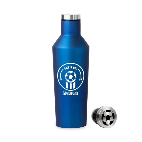 Blue color option for Soccer Vacuum Sealed 17oz Bottle