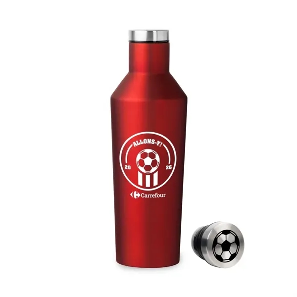 Red color option for Soccer Vacuum Sealed 17oz Bottle