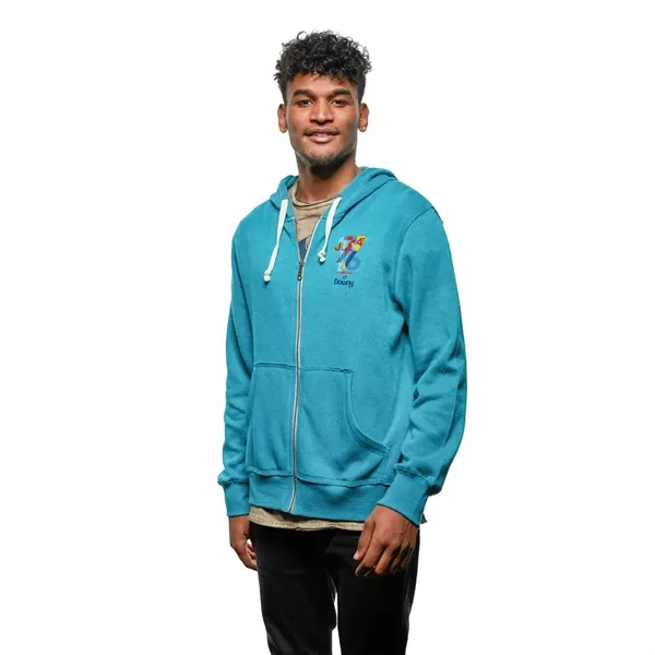 Teal color option for America250 Ace Men Super Soft Whisper Fleece Full Zip Hoodie