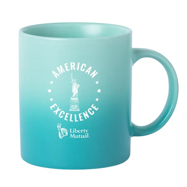 Aqua color option for America250 Comfort Color 12 Oz. Ombre Mug