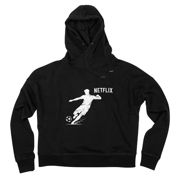 Black color option for Soccer Ace Ladies Cropped Boxy Hoodie