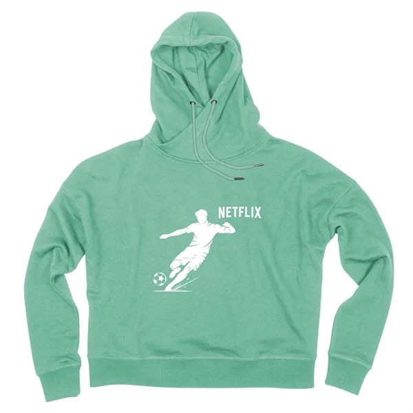 Opal color option for Soccer Ace Ladies Cropped Boxy Hoodie