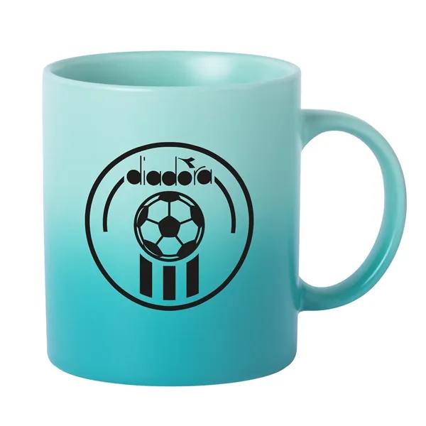 Aqua color option for Soccer Comfort Color 12 Oz. Ombre Mug