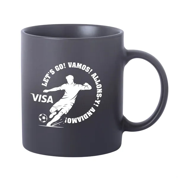Charcoal color option for Soccer Comfort Color 12 Oz. Ombre Mug