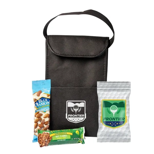 Black color option for Golf   Insulated Lunch Bag With Snacks