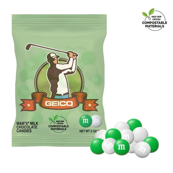 Dark Green color option for Golf   2oz Eco Digibag, Compostable & Full Color, M&Ms