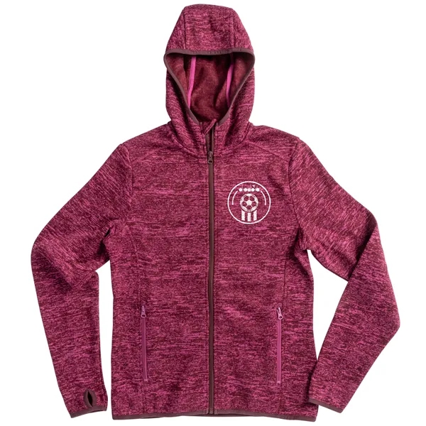 Wine color option for Soccer Ace Ladies' Melange Sweater Fleece