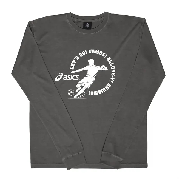 Charcoal color option for Soccer Ace Vintage Wash Long Sleeve Tee