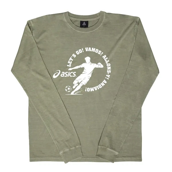 Khaki color option for Soccer Ace Vintage Wash Long Sleeve Tee