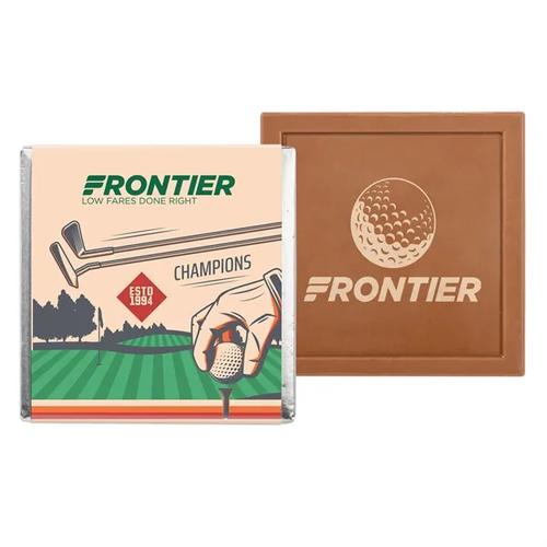 Photo of Golf   Etched Milk Chocolate Bar With Full Color Band