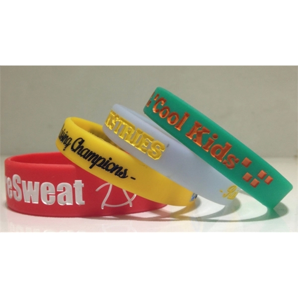 Brown color option for Ink Injected 1/2" Inch Custom Wristbands