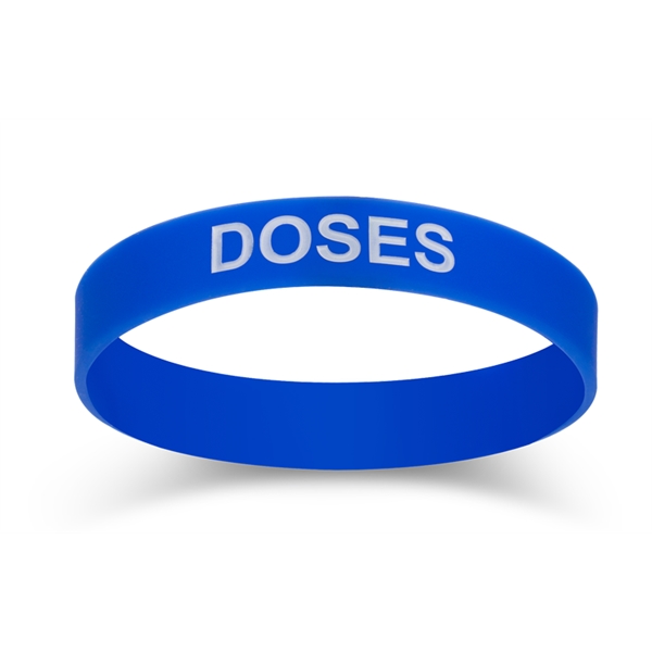 Pearl Blue color option for Ink Injected 1/2" Inch Custom Wristbands