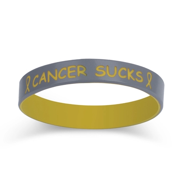 Yellow-Black color option for Two Color Dual Layered Wristbands