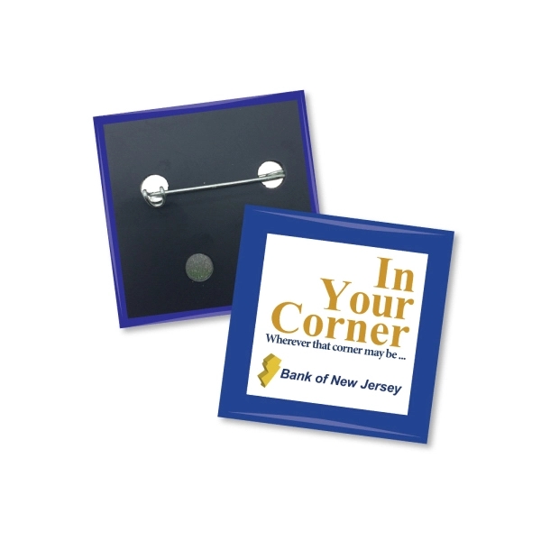 Multi color color option for 3" X 3" Inch Square Custom Button