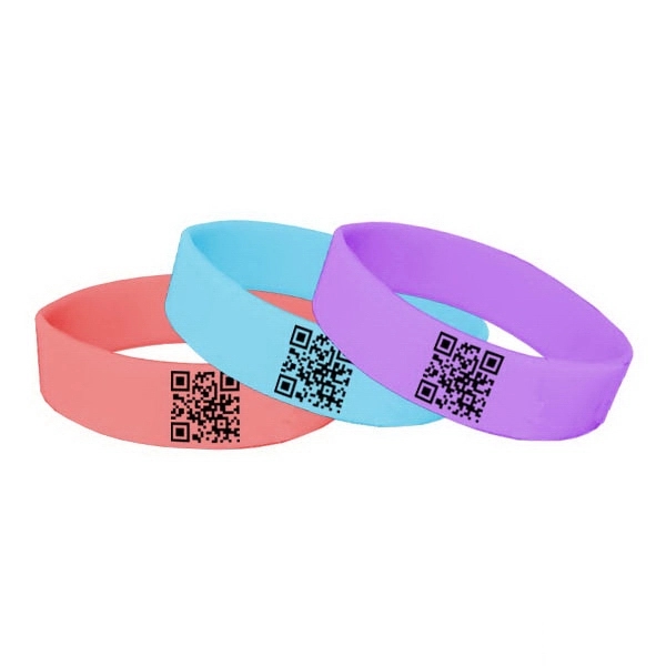 Purple color option for 1" Inch Custom Qr Code Wristbands