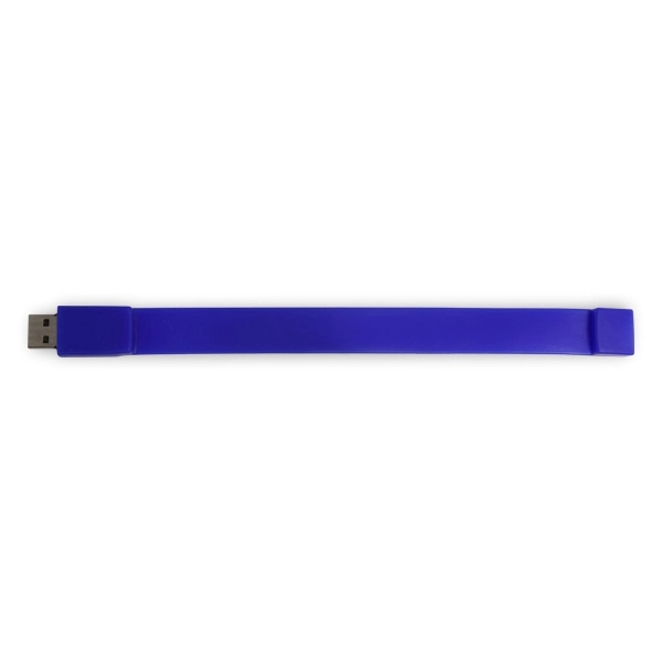 Blue color option for Custom Silicone Usb Flash Drive Wristband Bracelet