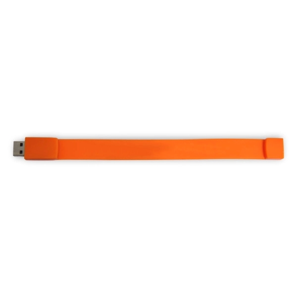 Orange color option for Custom Silicone Usb Flash Drive Wristband Bracelet