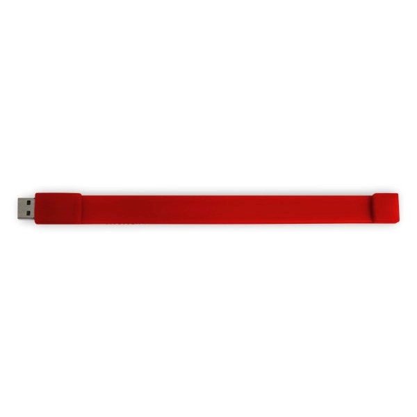 Red color option for Custom Silicone Usb Flash Drive Wristband Bracelet