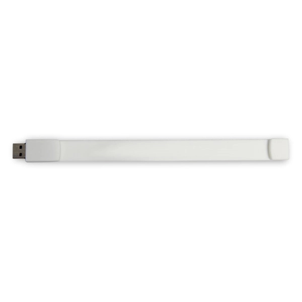 White color option for Custom Silicone Usb Flash Drive Wristband Bracelet