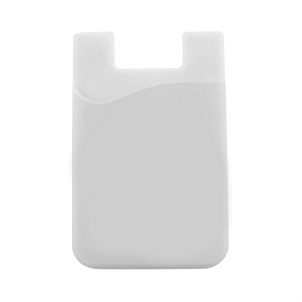 White color option for Silicone Cell Phone Smart Phone Wallet Card Holder