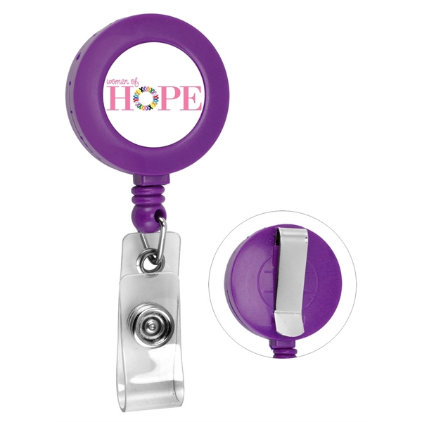 Purple color option for Round Retractable Badge Holder