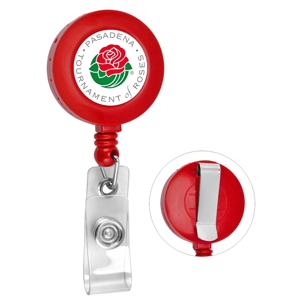 Red color option for Round Retractable Badge Holder