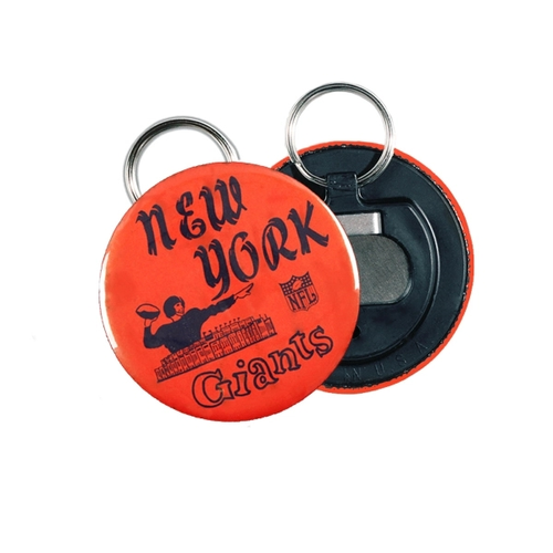 Main photo of Bottle Opener Button Plastic Backing W/ Split Ring