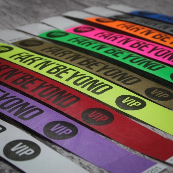 Green color option for Custom Tyvek Wristbands  48 Hour Rush Delivery!