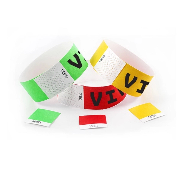 Red color option for Custom Tyvek® Wrist Band Stub