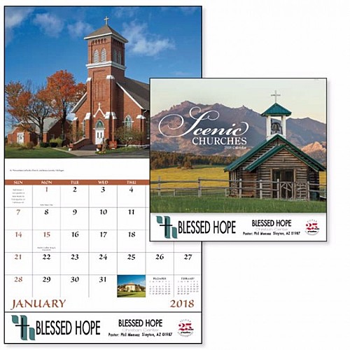 Photo of Scenic Churches Stapled Calendar