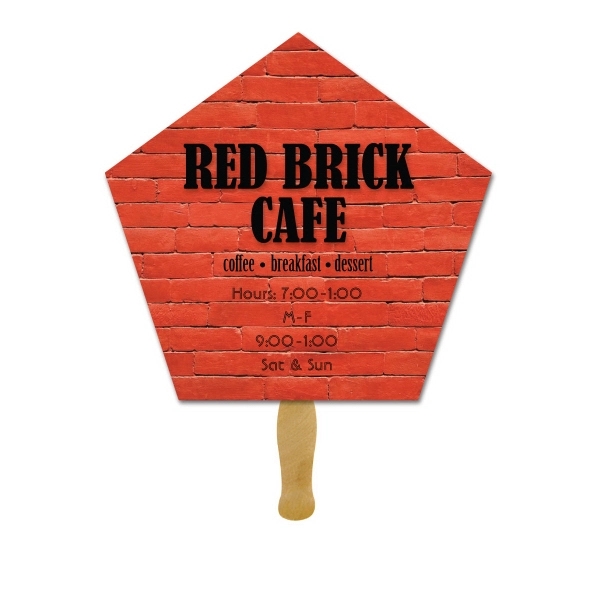 Custom color option for Deluxe Hand Fan  Pentagon