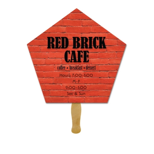 Main photo of Deluxe Hand Fan  Pentagon