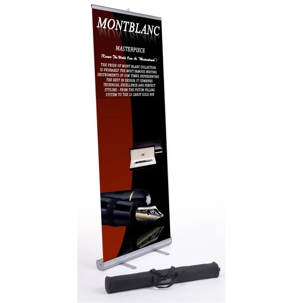 White color option for Retractable Banner Stand With 33" X 78" Custom Printed
