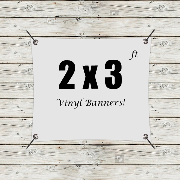 White color option for Custom 2' X 3' Vinyl Banners