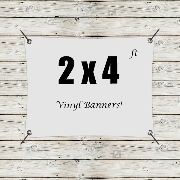 White color option for Custom 2' X 4' Vinyl Banners
