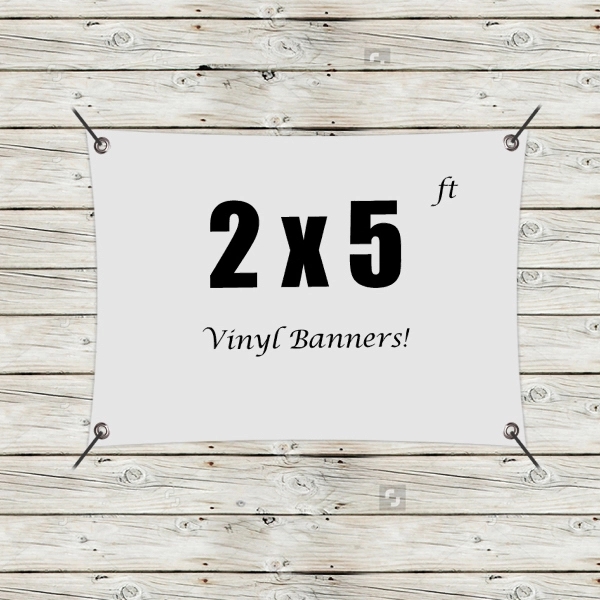 White color option for Custom 2' X 5' Vinyl Banners