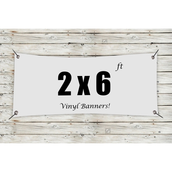 White color option for Custom 2' X 6' Vinyl Banners