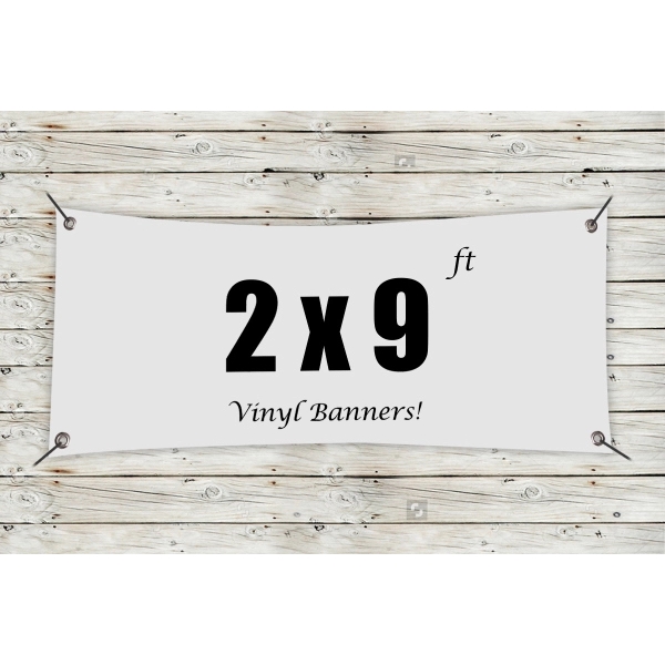 White color option for Custom 2' X 9' Vinyl Banners