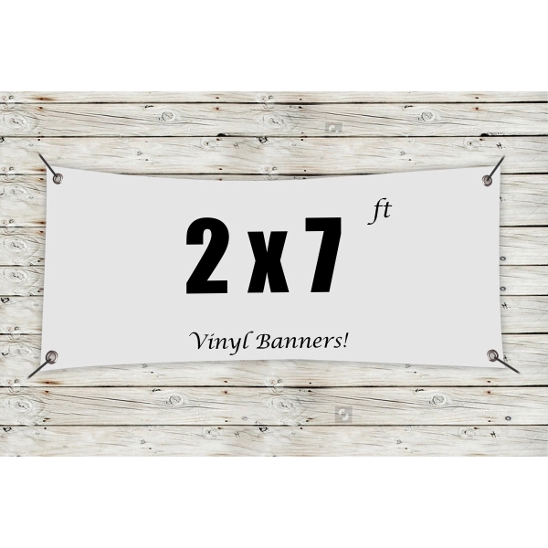 White color option for Custom 2' X 7' Vinyl Banners