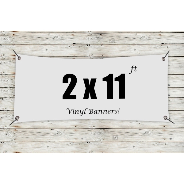White color option for Custom 2' X 11' Vinyl Banners
